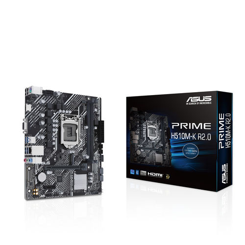 Placa Asus Prime H510m-K R2.0 Intel1200 2ddr4 Hdmi Pcie4.0/3.0 4sata3 Usb3.2 Matx | Quonty.com | 90MB1E80-M0EAY0