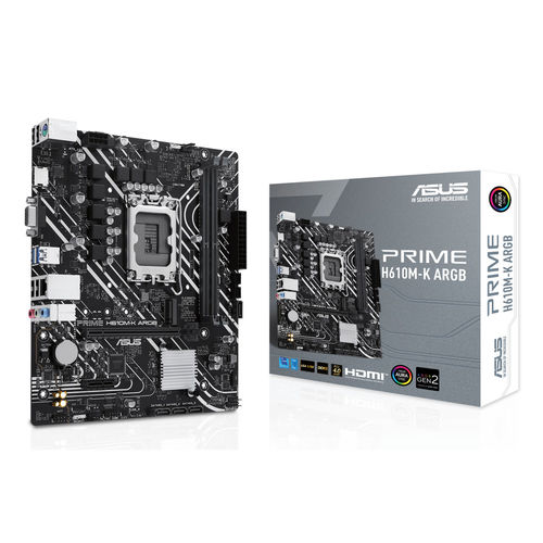 Placa Asus Prime H610m-K Argbintel1700 2ddr5 Hdmi/Vga Pcie4.0 4sata3 Usb3.2 Matx | Quonty.com | 90MB1G90-M0EAY0