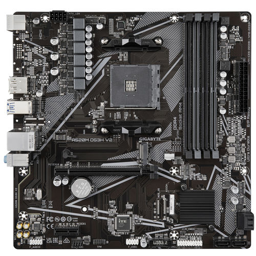 Placa Gigabyte A520m Ds3h V2 Amd Am4 4ddr4 Hdmi Pcie3.0 4sata3 Usb3.2 Matx | Quonty.com | A520M DS3H V2