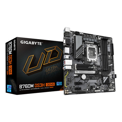 Placa Gigabyte B760m Ds3h Gen5 Intel1700 4ddr5 2pcie3.0 4sata3 Usb3.2 Matx | Quonty.com | 9MB76MS55-00-G10