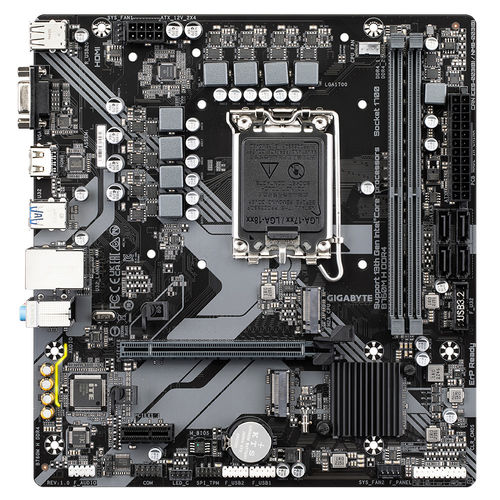 Placa Gigabyte B760m H Ddr4 Intel1700 2ddr4 Hdmi Pcie4.0 4sata3 Usb3.2 Atx | Quonty.com | B760M H DDR4