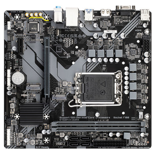 Placa Gigabyte B760m H Ddr4 Intel1700 2ddr4 Hdmi Pcie4.0 4sata3 Usb3.2 Atx | Quonty.com | B760M H DDR4