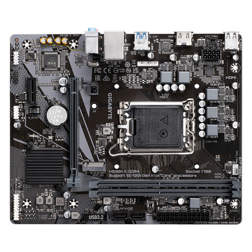 Placa Gigabyte H610m K Ddr4 1.0 Intel1700 2ddr4 Pcie4.0 2sata3 Usb3.2 M-Atx | Quonty.com | H610M K DDR4 1.0