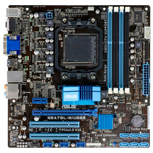 Placa Asus M5a78l-M/Usb3 Am3 Ddr3 Hdmi Usb3.0 Matx | Quonty.com | 90-MIBG70-G0EAY00Z