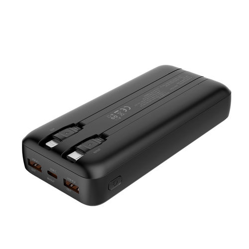 Powerbank Coolbox Dp20 20000mah Cable Integrado Negro | Quonty.com | COO-PB20K-DP20