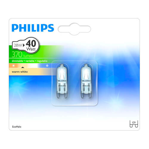 Pack 2 Bombillas Philips Ecohalo Cápsula 42w (Equ. 60w) | Quonty.com | 8718291204244