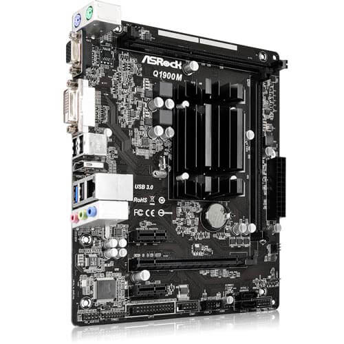 Placa Asrock Q1900-M Cpuinboard 2ddr3 Hdmi Pcx3.0 Sata2 | Quonty.com | 90-MXGTH0-A0UAYZ