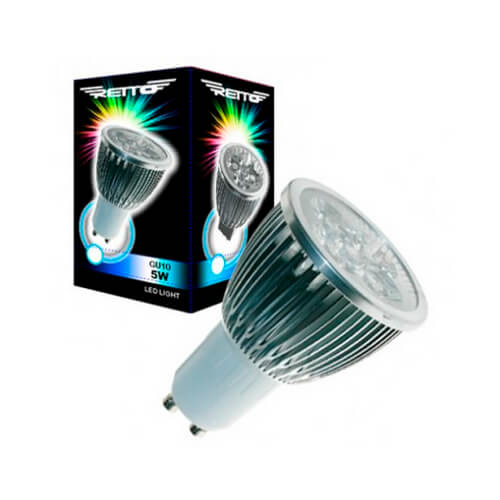 Bombilla Led Retto Dicroica Gu10 5w Luz Cálida | Quonty.com | RETTO GU10 5W CALIDA