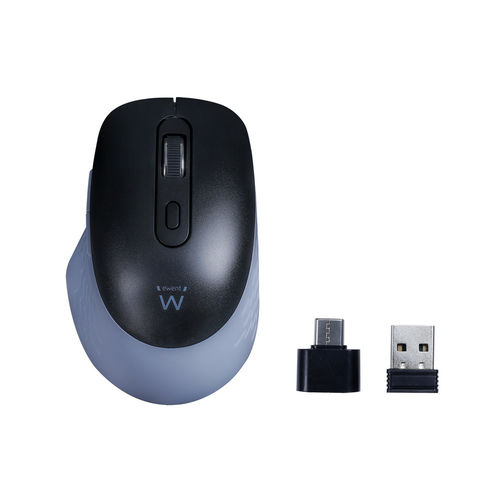Raton Ewent Ew3243 800/1600/2400/3200dpi Inalambrico 6 Botones Negro/Gris | Quonty.com | EW3243
