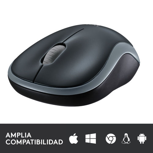 Raton Logitech M185 Optico 1000dpi Inalambrico Negro/Gris | Quonty.com | 910-002238