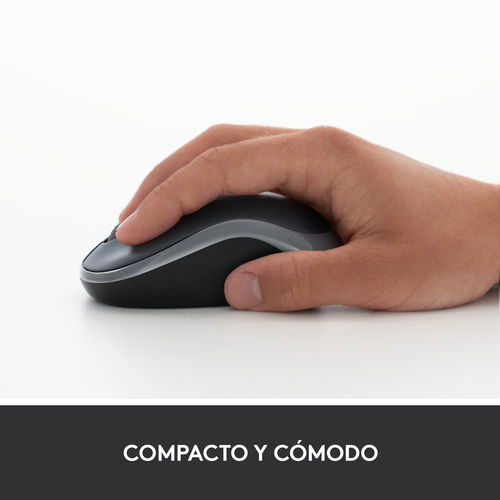 Raton Logitech M185 Optico 1000dpi Inalambrico Negro/Gris | Quonty.com | 910-002238