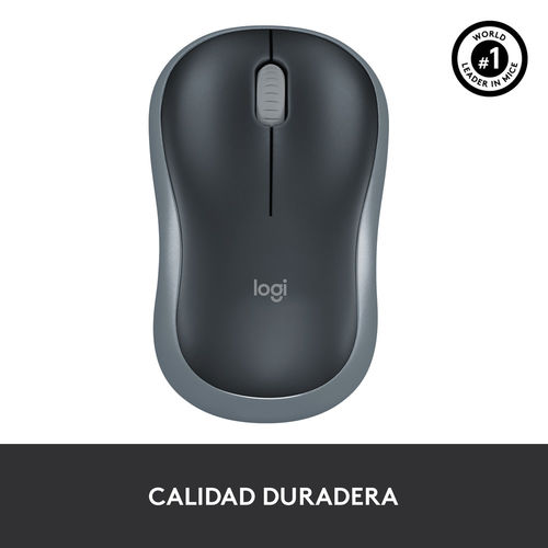 Raton Logitech M185 Optico 1000dpi Inalambrico Negro/Gris | Quonty.com | 910-002238
