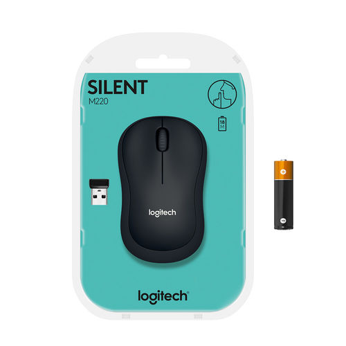 Raton Logitech M220 Silent Inalambrico Negro | Quonty.com | 910-004878