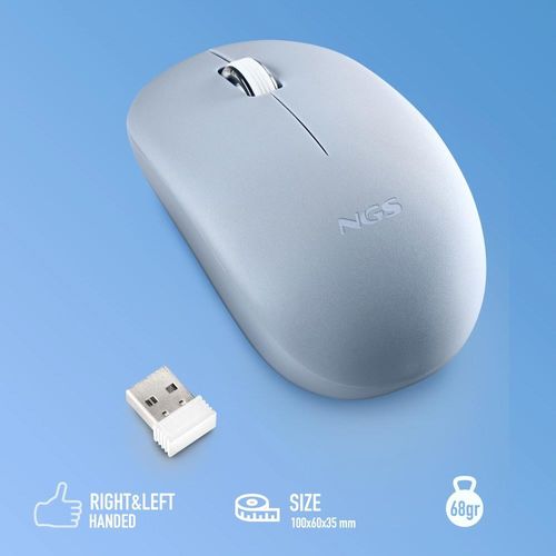 Raton Ngs Fog Pro 1000dpi Inalambrico Azul | Quonty.com | FOGPROBLUE
