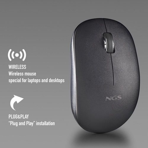 Raton Ngs Fog Pro 1000dpi Inalambrico Negro | Quonty.com | FOGPROBLACK