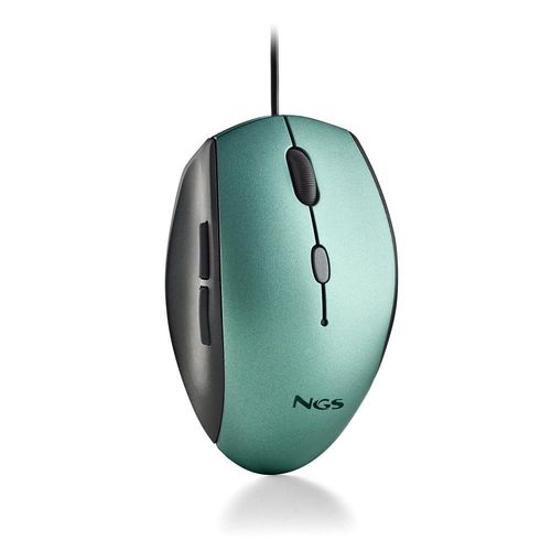 Raton Ngs Moth Ice Optico 1600dpi Usb-C Verde Hielo Ergonomico | Quonty.com | MOTHICE