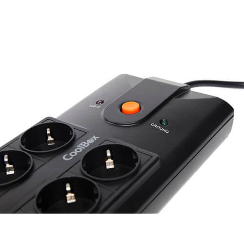 Regleta Coolbox 6 Tomas + 2 Usb | Quonty.com | COO-BE6U2