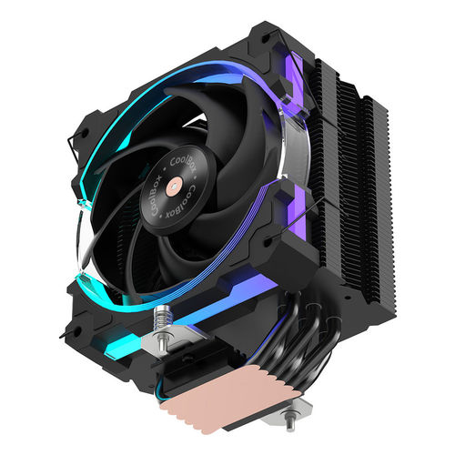 Refrigerador Cpu Coolbox H6 Ring Multisocket Negro Argb | Quonty.com | COO-VCPU-6H-ARB