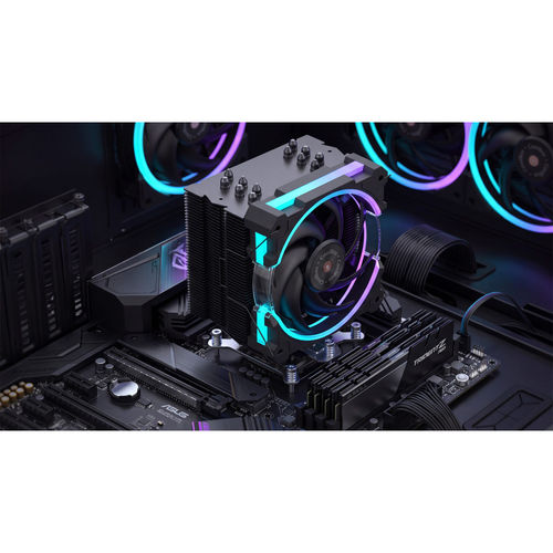 Refrigerador Cpu Coolbox H6 Ring Multisocket Negro Argb | Quonty.com | COO-VCPU-6H-ARB