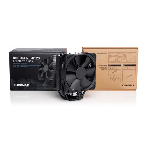Refrigerador Cpu Noctua Nh-U12s Ch.Bk Chromax Black Multisocket Intel/Amd | Quonty.com | NH-U12S CH.BK
