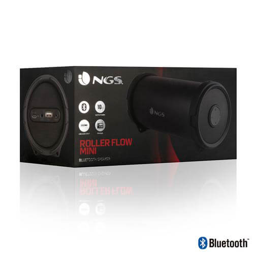 Altavoz Ngs Roller Flow Mini Bluetooth 4.0 Negro | Quonty.com | ROLLERFLOWMINI