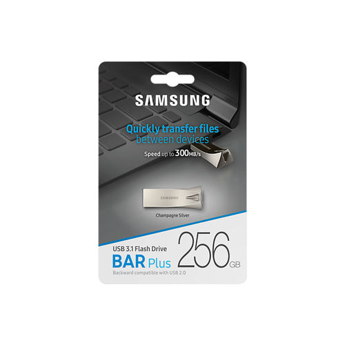 Pendrive Samsung Bar Plus Silver 256gb Usb3.1 Plata | Quonty.com | MUF-256BE3/EU