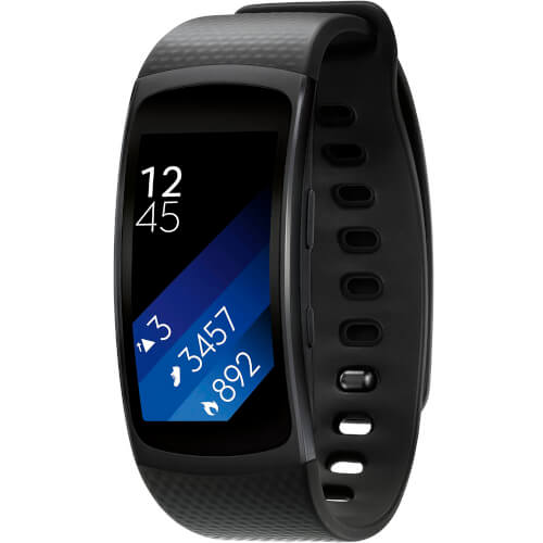 Pulsera Cuantificadora Samsung Gear Fit 2 Black 3,86'' Gps | Quonty.com | SM-R3600 L BLACK