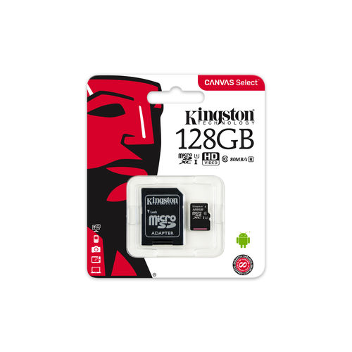 Microsd Kingston 128gb Cl10 Uhs-I | Quonty.com | SDCS/128GB