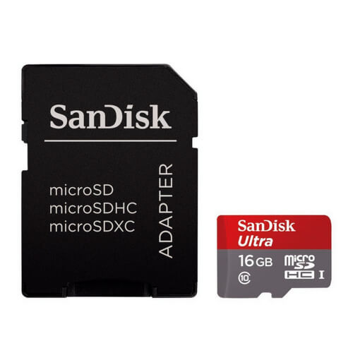 Microsd Sandisk 16gb Cl10 48mb/S Adaptador Sd | Quonty.com | SDSQUNB-016G-GN3MA