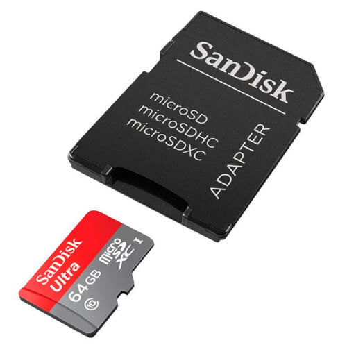 Microsd Sandisk Ultra 64gb Cl10 48mb/S Adapt.Sd | Quonty.com | SDSQUNB-064G-GN3MA