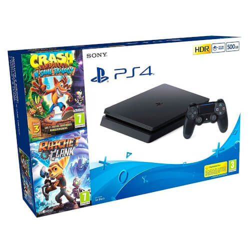 Consola Sony Playstation 4 Slim 500gb + Juego Crash Bandicoo | Quonty.com | PS4CRASHRATCHET