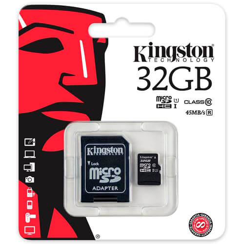 Microsd Kingston 32gb Cl10 Uhs-I Adaptador Sd | Quonty.com | SDC10G2/32GB