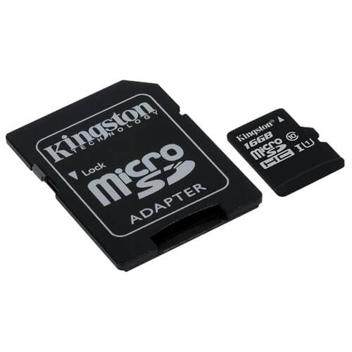 Microsd Kingston 16gb Cl10 Uhs-I Canvas Select +Adaptador | Quonty.com | SDCS/16GB
