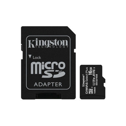 Microsd Kingston 16gb Cl10 Uhs-L Canvas Select Plus | Quonty.com | SDCS2/16GB