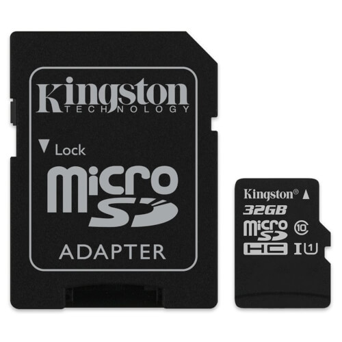 Microsd Kingston 32gb Cl10 Uhs-I Canvas Select +Adaptador | Quonty.com | SDCS/32GB