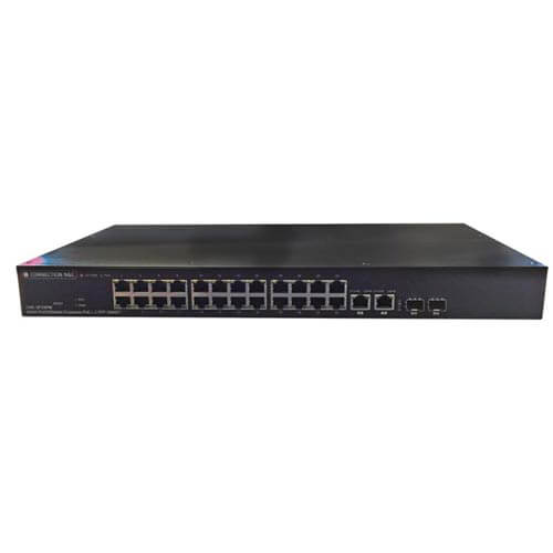 Switch Connection Sf24pm 24 Ptos 10/100 Poe+2 Sfp 330w | Quonty.com | SF24PM