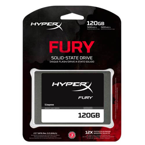 Ssd Kingston 2.5'' 120gb Sata3 Hyperx Fury | Quonty.com | SHFS37A/120G