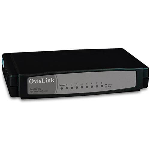 Switch Ovislink 8ptos 10/100 Evo-Fsh8c | Quonty.com | EVO-FSH8C