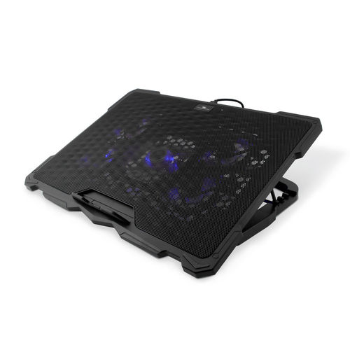 Soporte/Refrigerador Portatil 17.3'' Coolbox Ncp17-V5 Negro Led Azul | Quonty.com | COO-NCP17-V5
