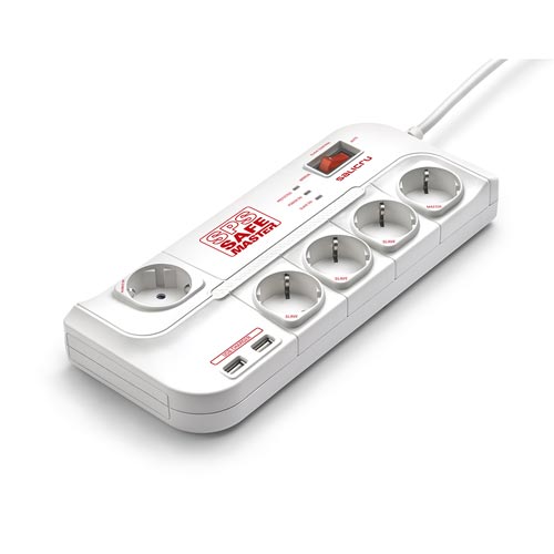 Regleta Salicru Sps-Safe-Master 4tomas + 1master + 2usb | Quonty.com | SPS-SAFE-MASTER