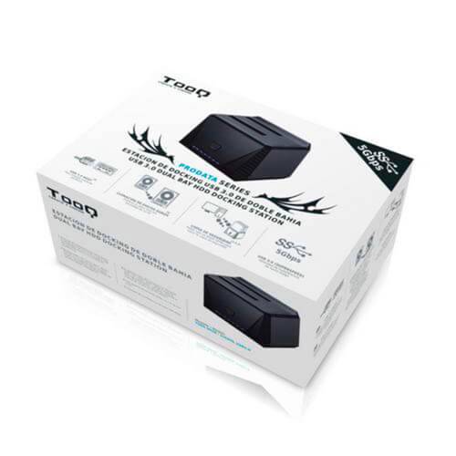 Base Conec. Tooq Tqds-902b 2.5''/3.5'' Sata Usb3.0 | Quonty.com | TQDS-902B