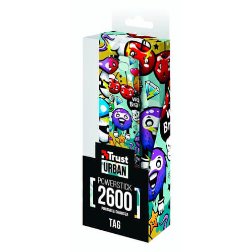 Bateria Trust Urban Tag Powerstick Graffiti Objects 2600mah | Quonty.com | 20866