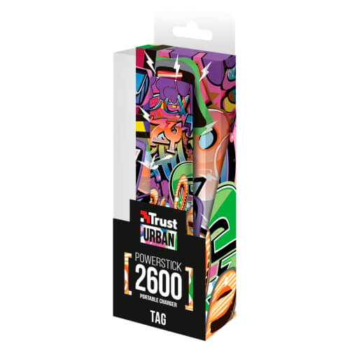 Bateria Trust Urban Tag Powerstick Graffiti Text 2600mah | Quonty.com | 20867