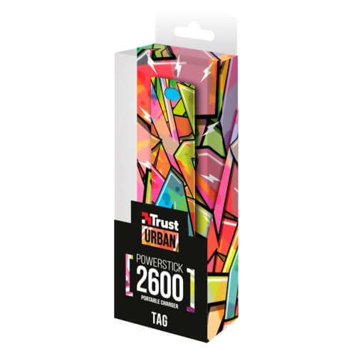 Bateria Trust Urban Tag Powerstick Graffiti Arrows 2600mah | Quonty.com | 20868