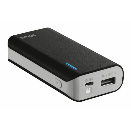 Powerbank/Bateria Externa Trust Urban Primo Negra 4400mah | Quonty.com | 21224