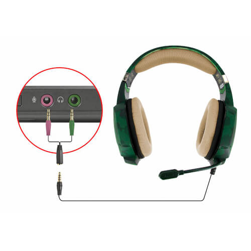 Auriculares C/Micrófono Trust Gaming Gxt322c Verde Camuflaje | Quonty.com | 20865