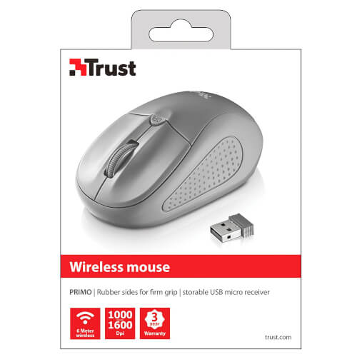 Ratón Trust Primo Grey 1600dpi | Quonty.com | 20785