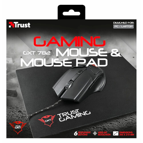Raton Trust Gxt 782 4800dpi + Alfombrilla | Quonty.com | 21142