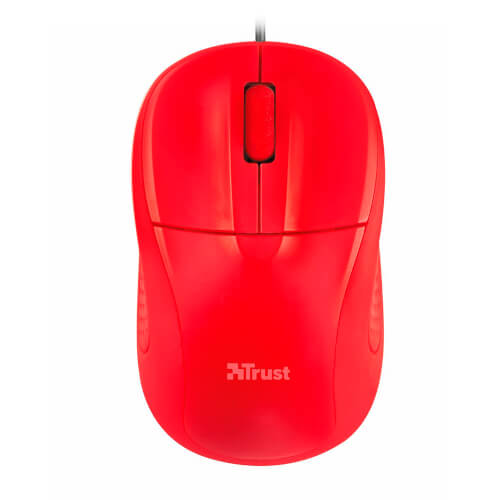 Ratón Trust Primo Optical Compact Mouse Red 1000dpi | Quonty.com | 21793