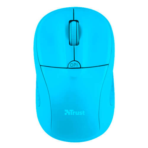 Ratón Trust Primo Wireless Neon Blue 1600dpi Usb | Quonty.com | 21921